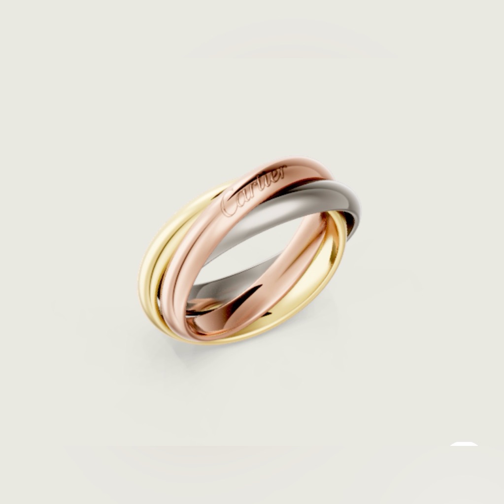 Cartier - Trinity Ring In Gold, Silver, And Pink